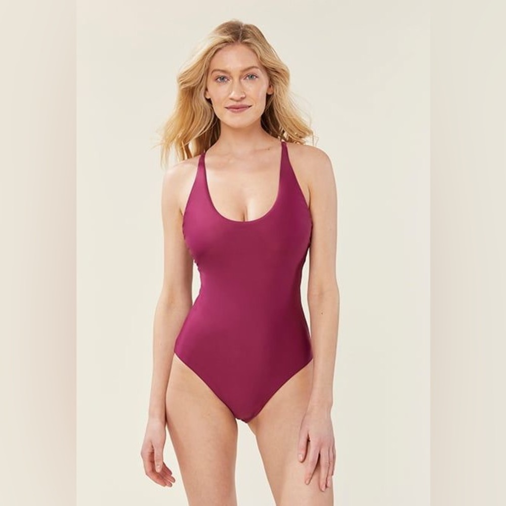 Andie Swim Baia one piece in Plum